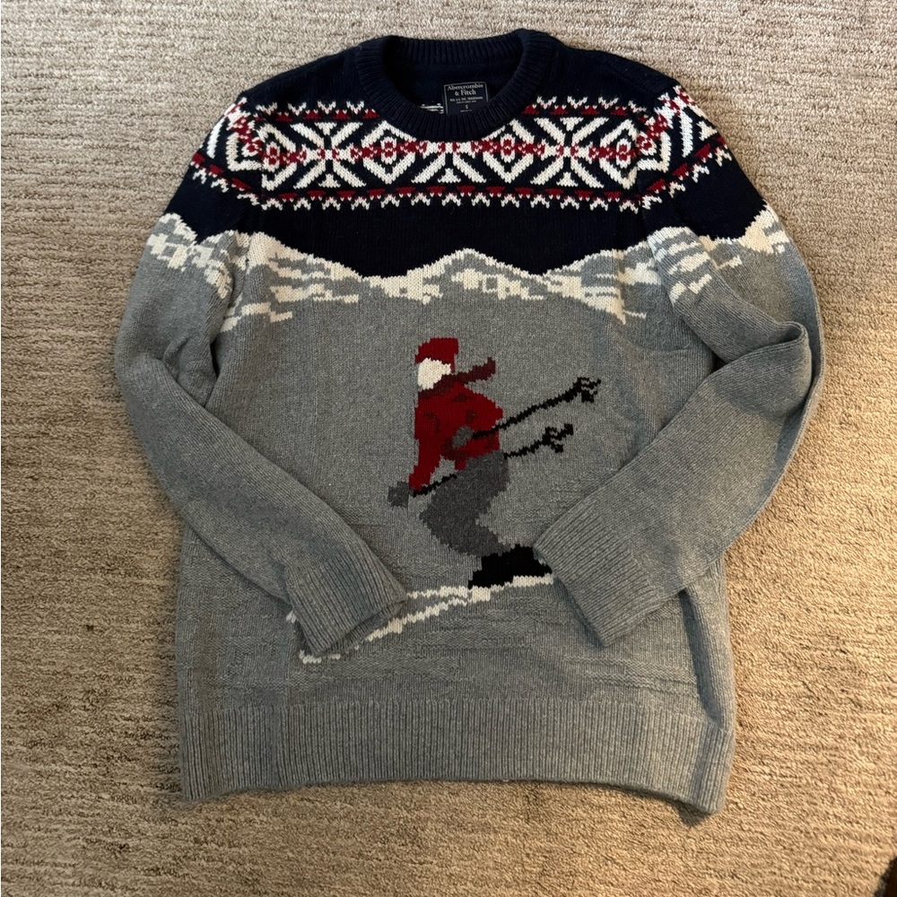 Bundle of 3 mines Abercrombie intarsia knit  sweaters